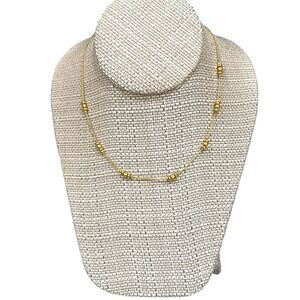 Napier Gold Chain Bead and Tube  Fashion Necklace Choker
